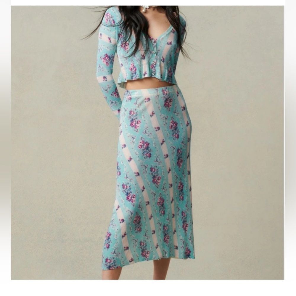 LoveShackFancy Odylene Andalyee Cool Winter Lam Knit Skirt Top Set NWT
